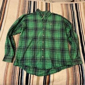 Cinch Green Plaid Men's Shirt